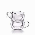 Mug doble pared rayas 250ml setx2