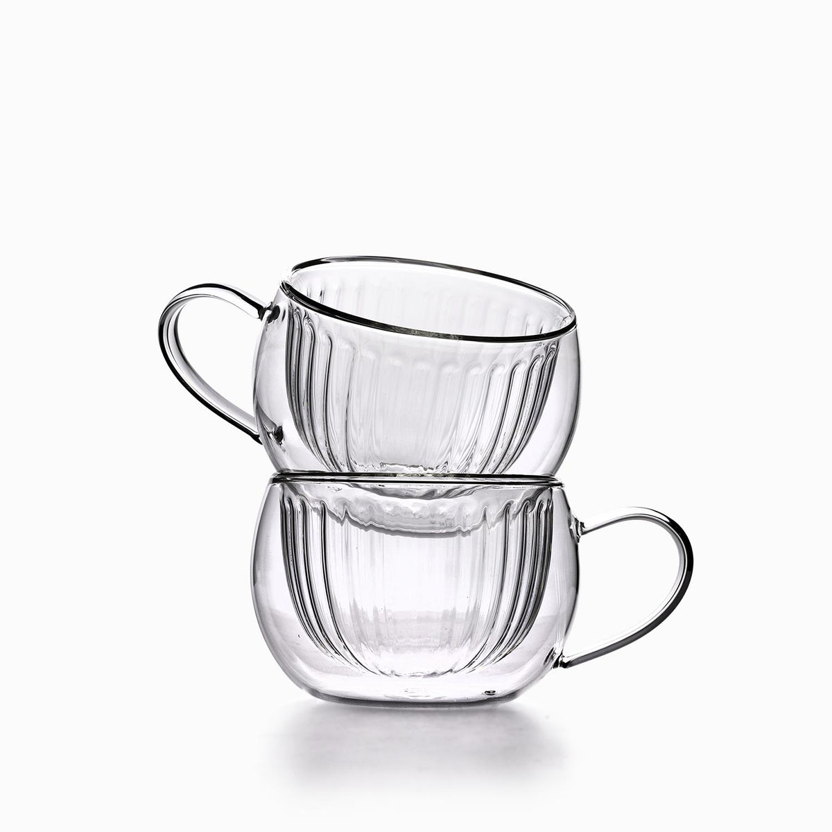 Mug doble pared rayas 250ml setx2