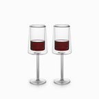 Copa doble pared cuadrado 300ml setx2