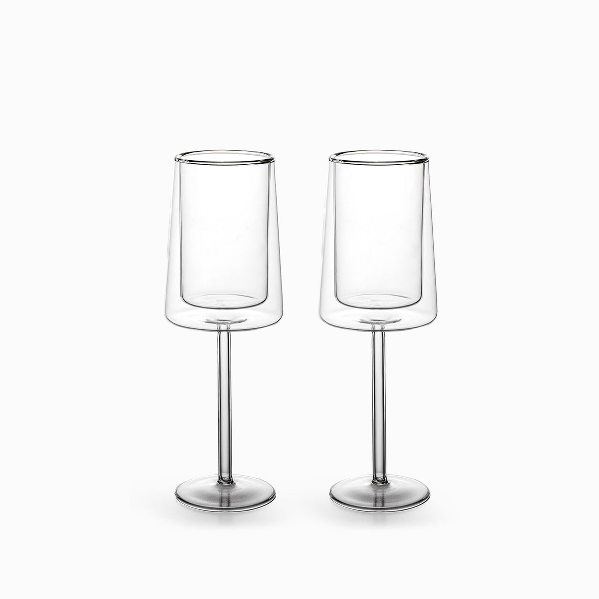 Copa doble pared cuadrado 300ml setx2