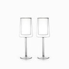 Copa doble pared cuadrado 300ml setx2