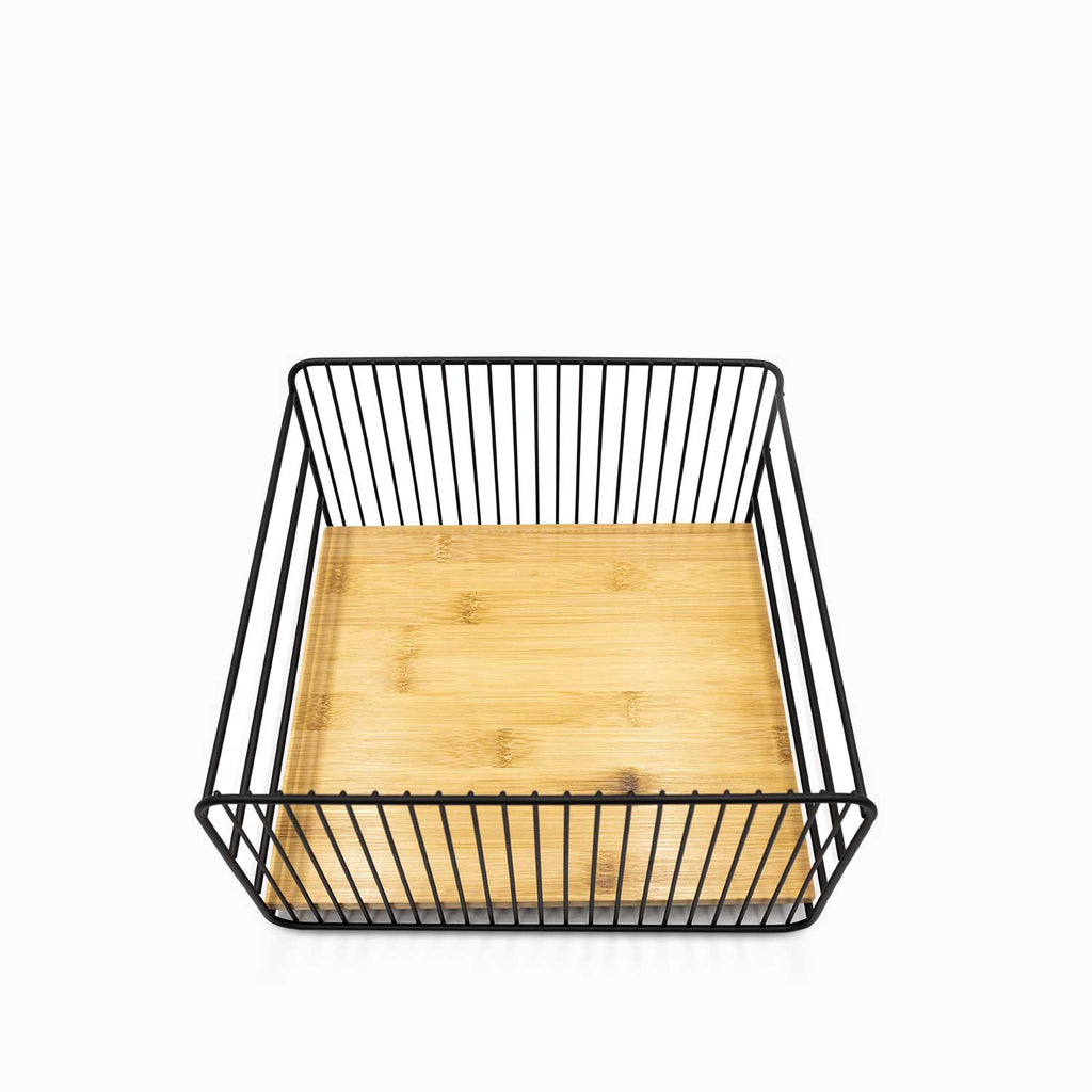 Canasta frutas base madera