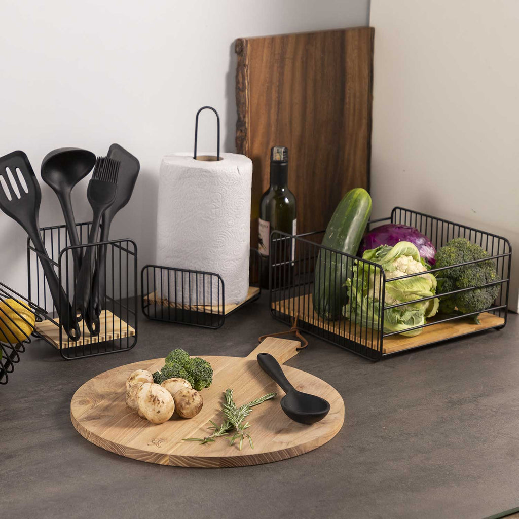 Canasta frutas base madera