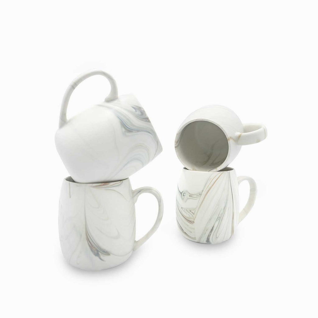 Mug Mármol cuarcita 500ml setx4