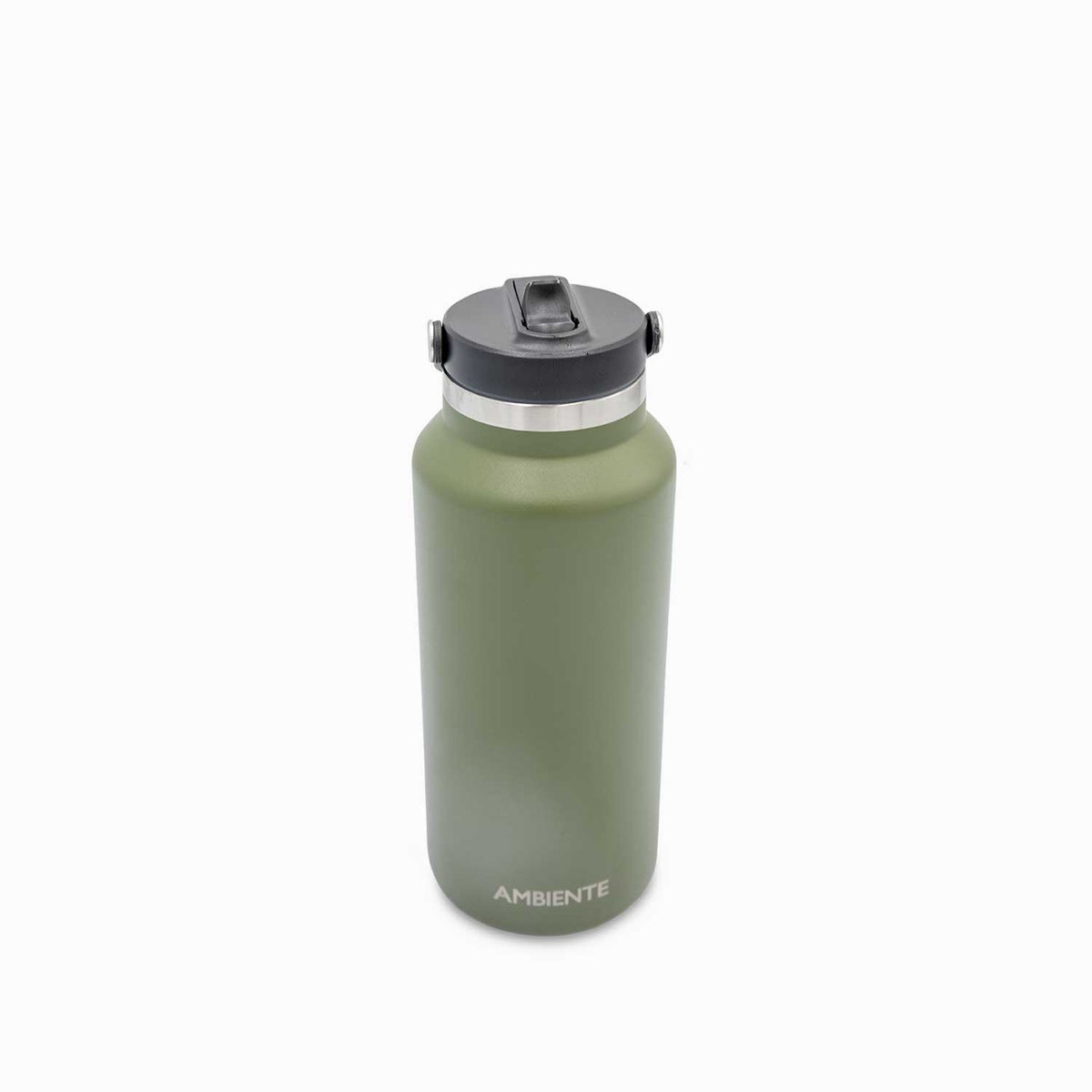 Termo doble pared verde con pitillo 1240ml