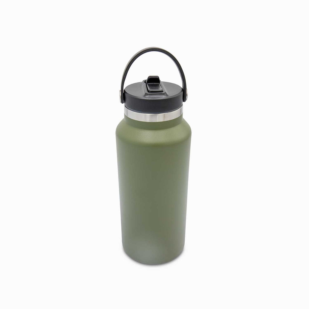 Termo doble pared verde con pitillo 1240ml