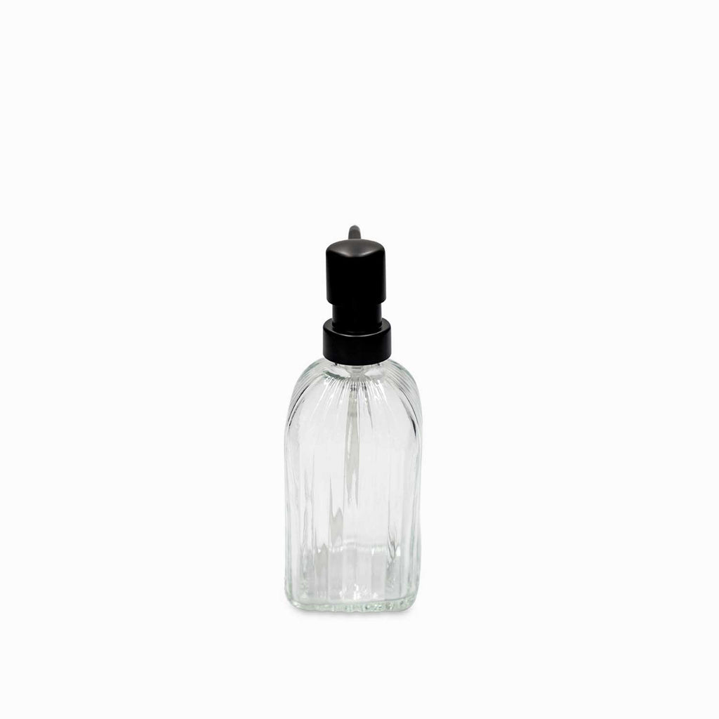 Dispensador de jabón líneas tapa negra 450ml
