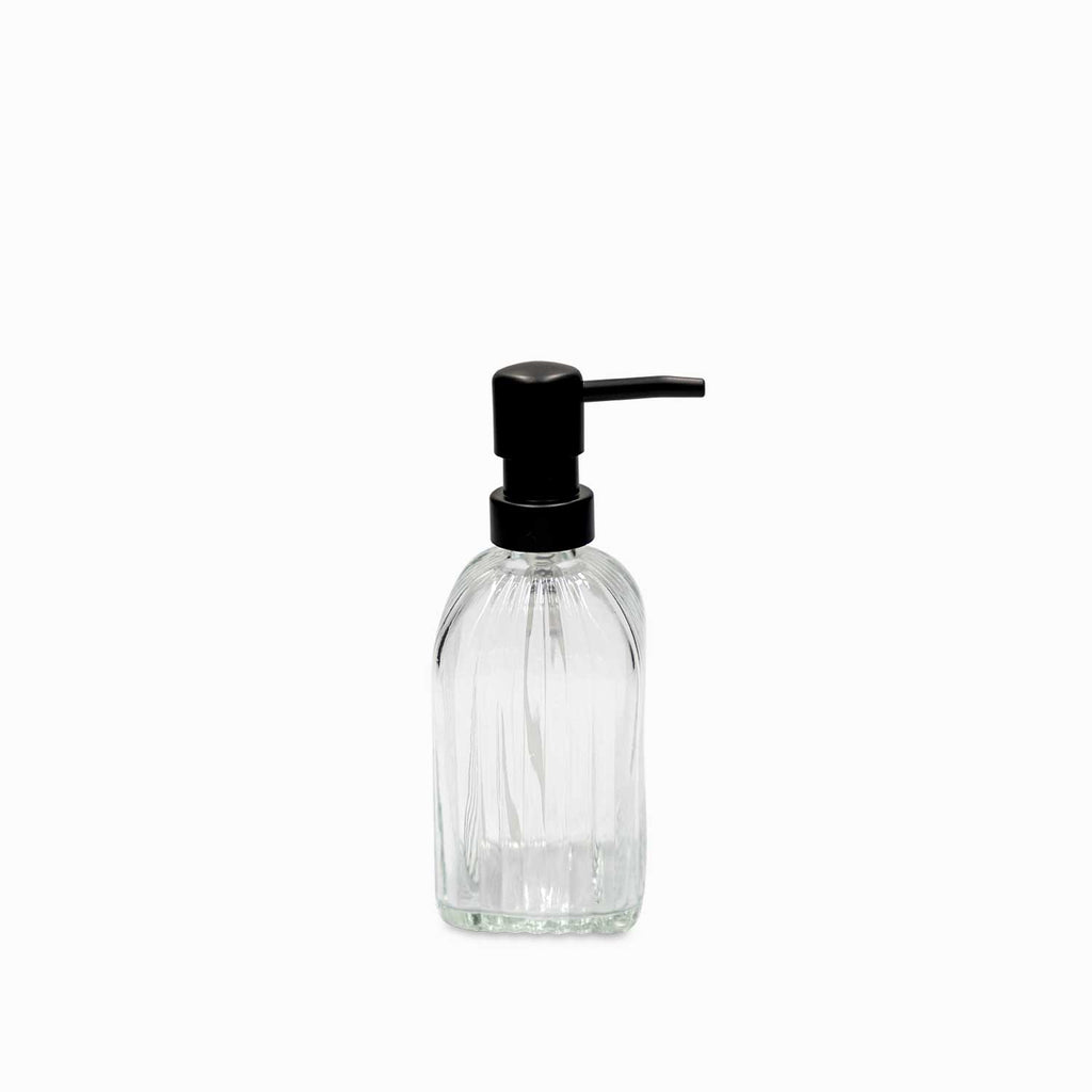 Dispensador de jabón líneas tapa negra 450ml