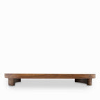 Tabla oval en acacia con patas 36cm