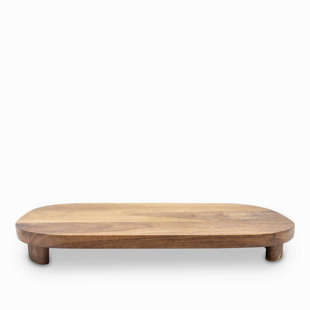 Tabla oval en acacia con patas 36cm