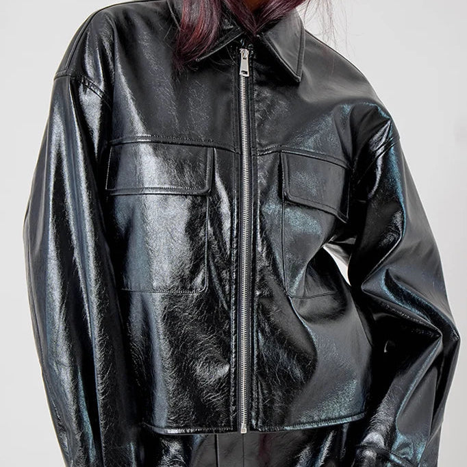 26 CHAQUETA EFECTO PIEL 8760.