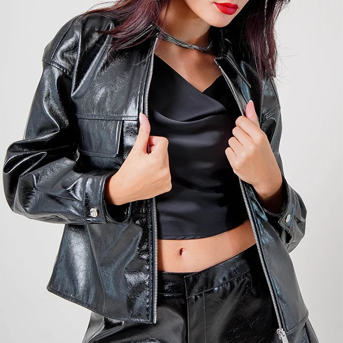 26 CHAQUETA EFECTO PIEL 8760.