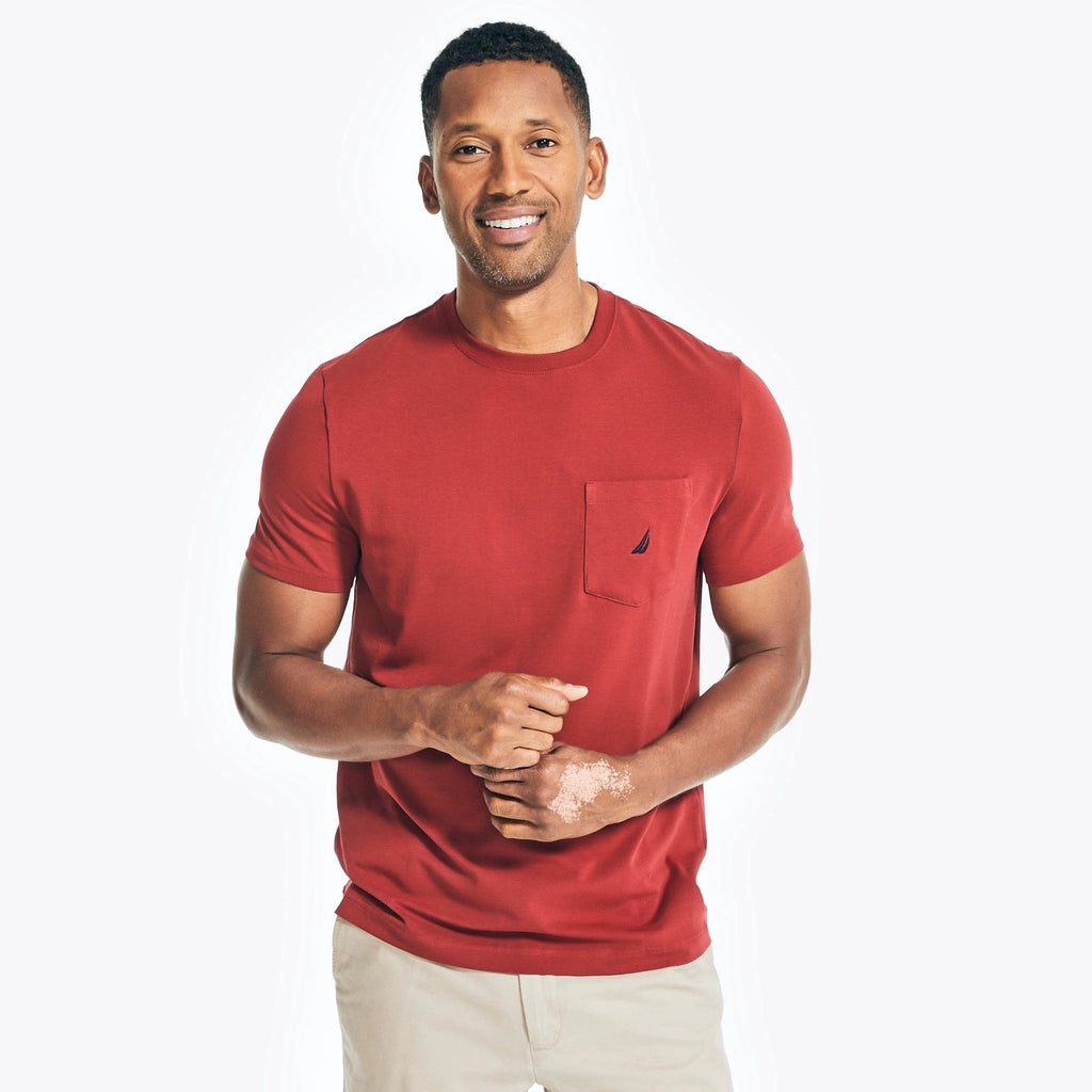 Camiseta Nautica Mangas Cortas Lisa P/ Caballeros 27000V-6BI by Nautica