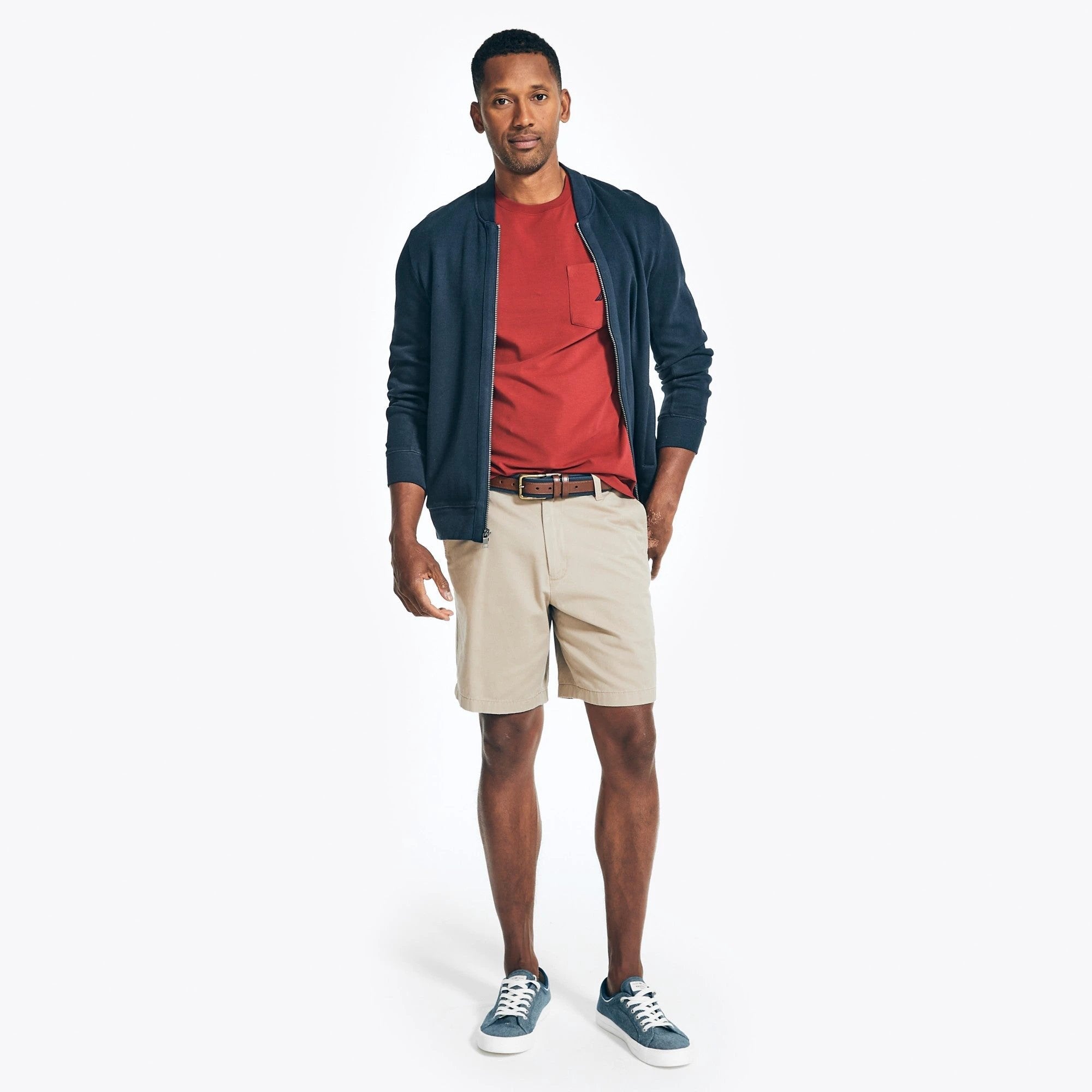 Camiseta Nautica Mangas Cortas Lisa P/ Caballeros 27000V-6BI by Nautica