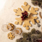 Portavasos snowflake en bambú setx5