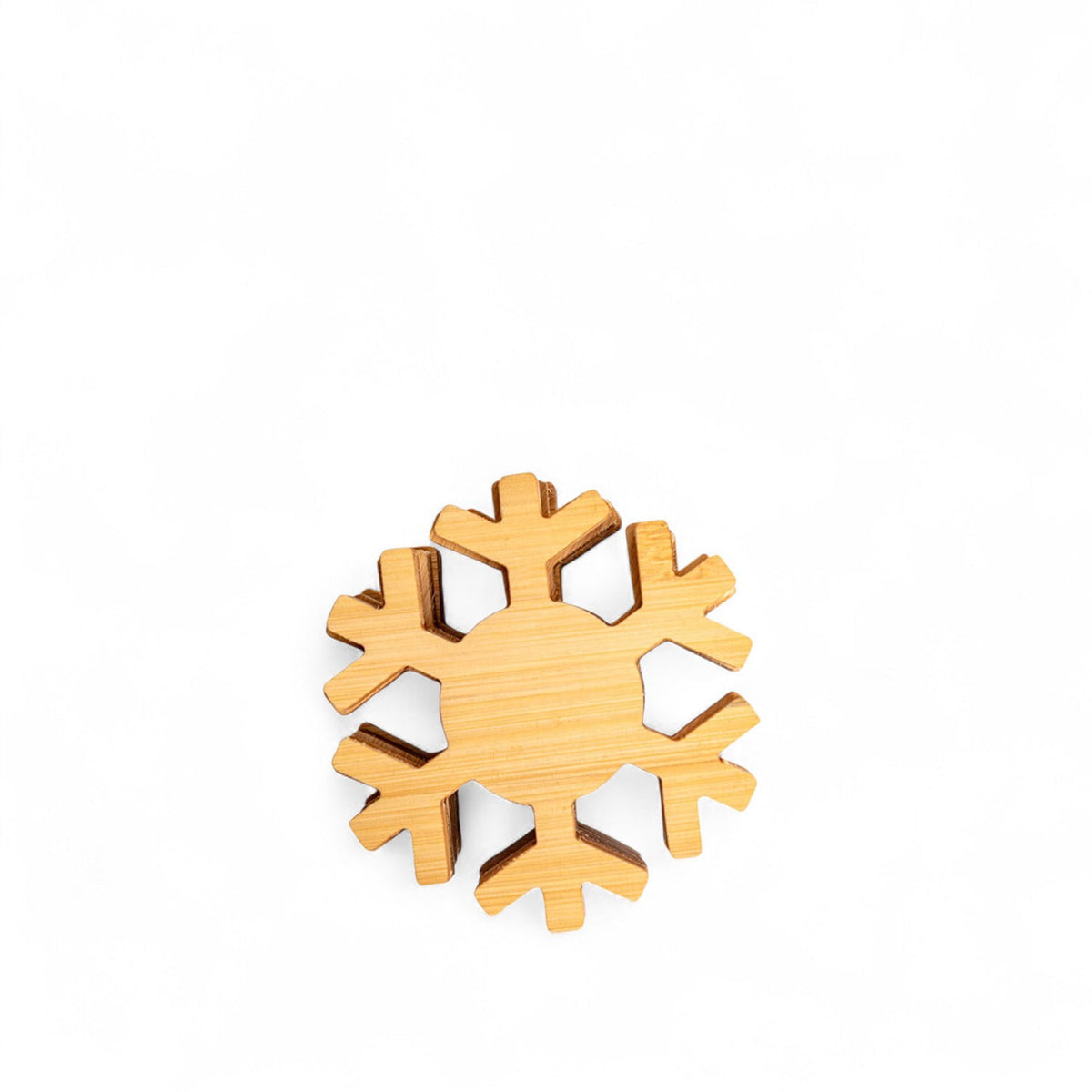 Portavasos snowflake en bambú setx5
