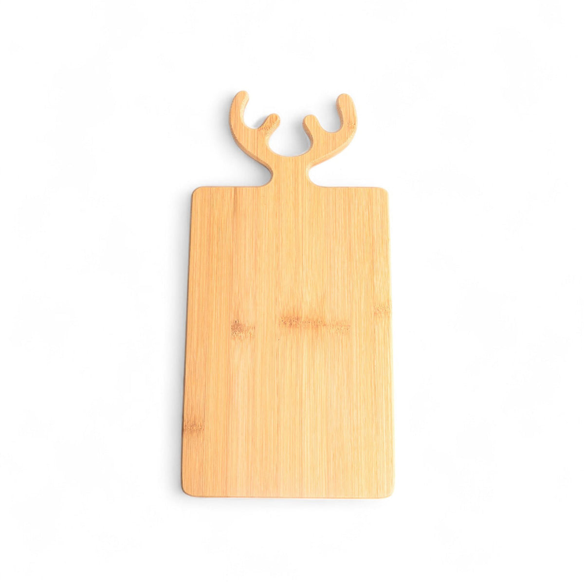 Tabla rectangular cachos reno en bambú 40x20cm