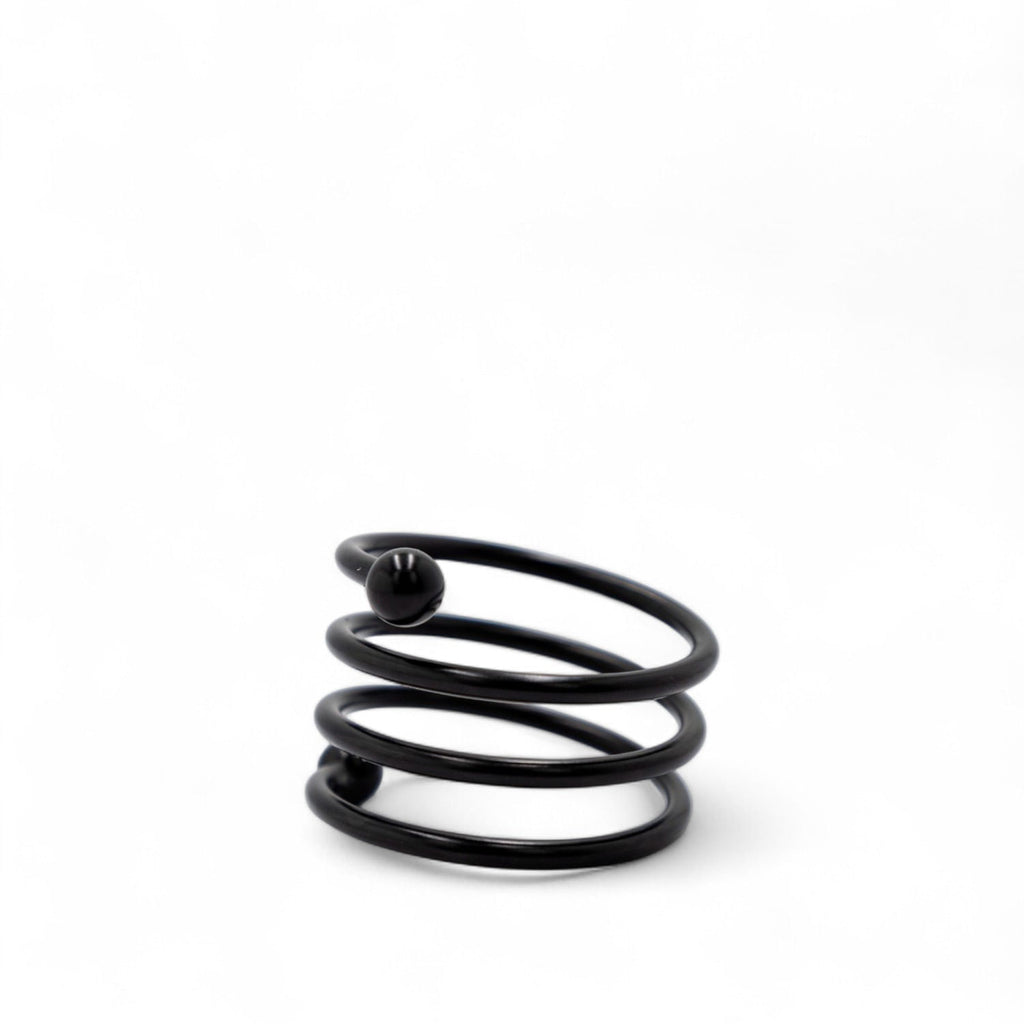Servilletero espiral negro