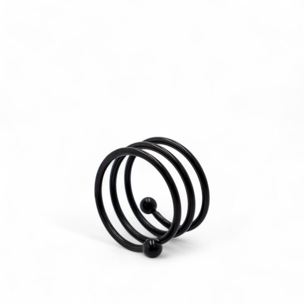 Servilletero espiral negro
