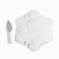 Set tabla snowflake y cuchillo quesos