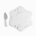 Set tabla snowflake y cuchillo quesos