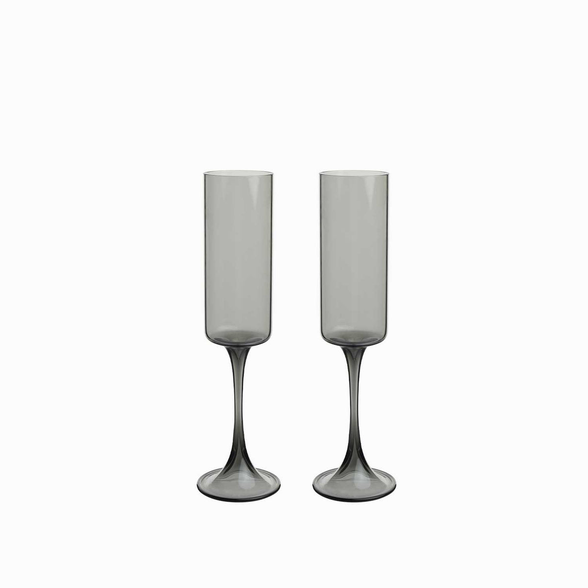 Copa champaña gris 230ml setx2
