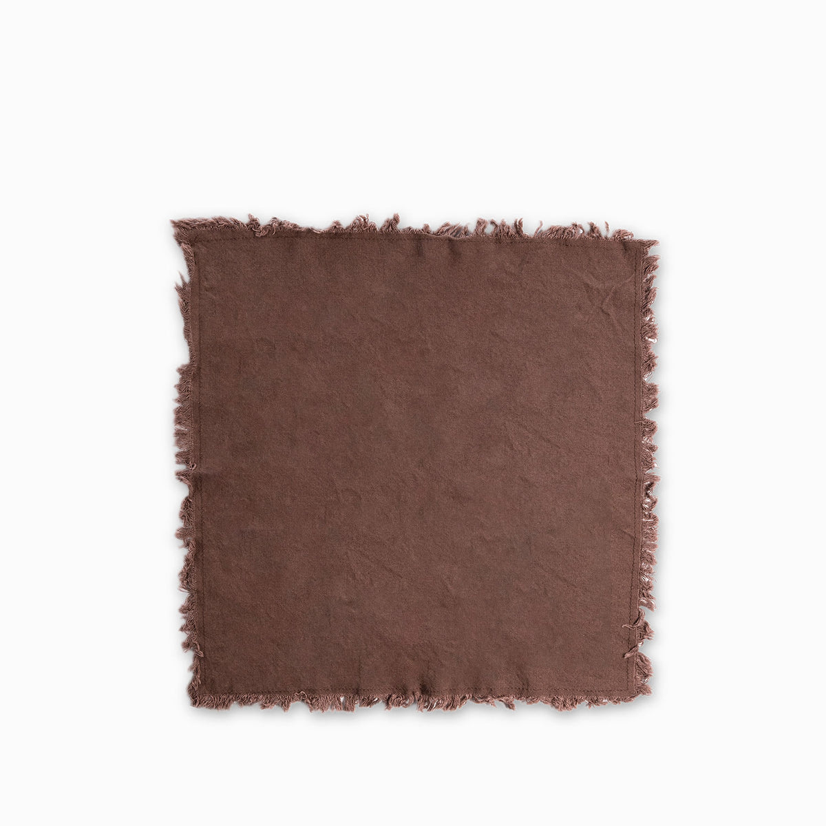 Servilleta de tela flecos café setx2