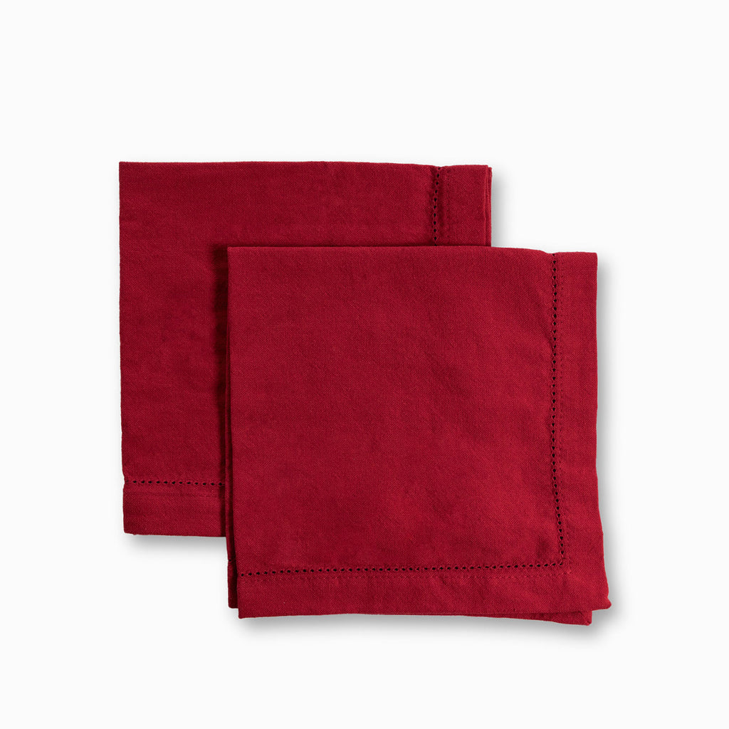 Servilletas de tela roja set x2