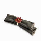 Aros de servilleta poinsettia setx4