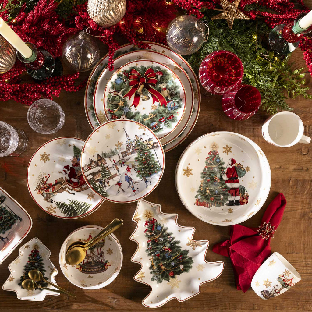 Aros de servilleta poinsettia setx4