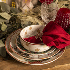 Aros de servilleta poinsettia setx4