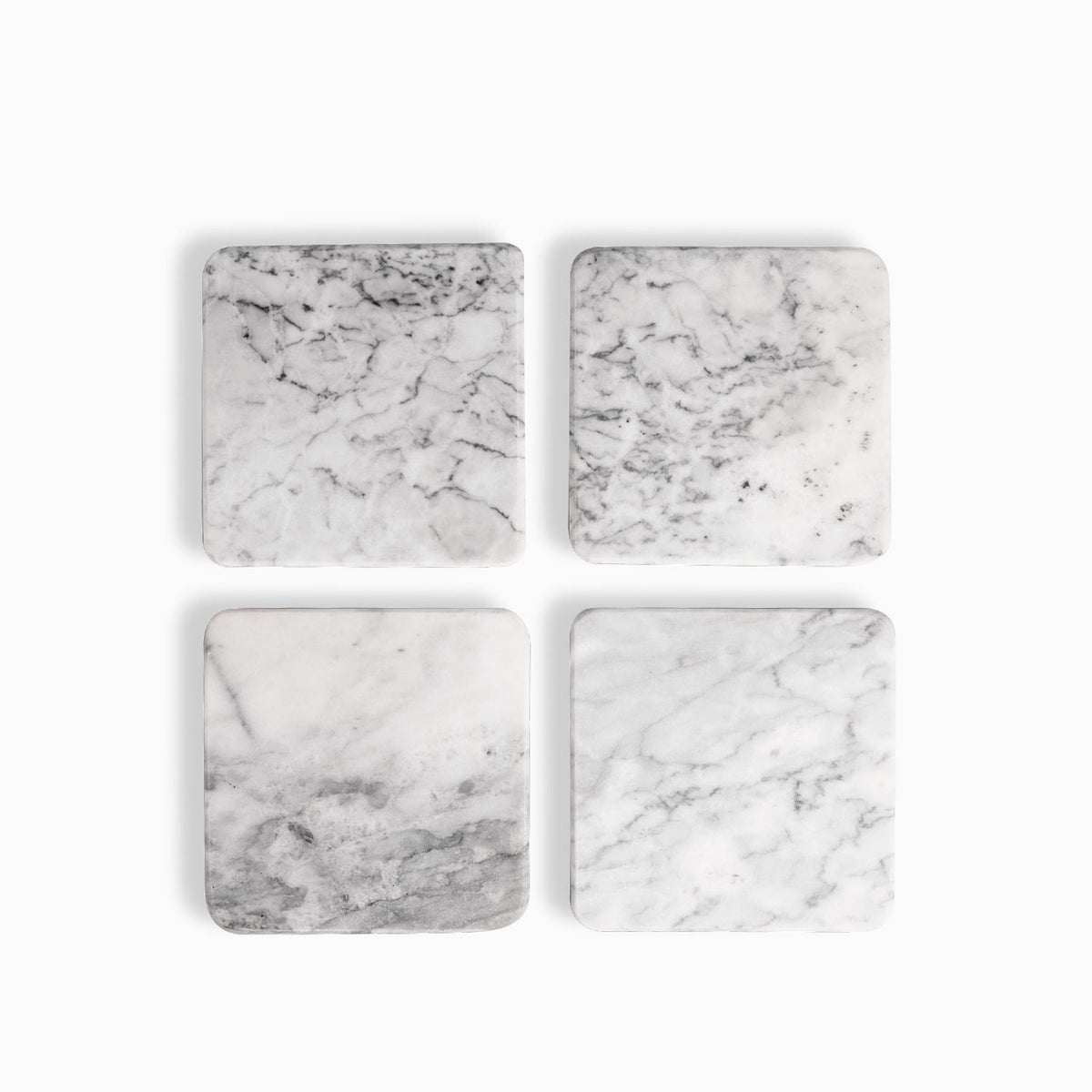 Portavasos cuadrado mármol set x4