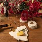 Portavasos árbol navidad mármol set x4