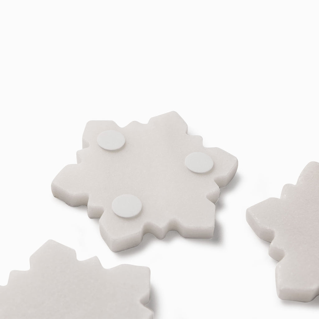 Portavasos snowflake mármol set x4