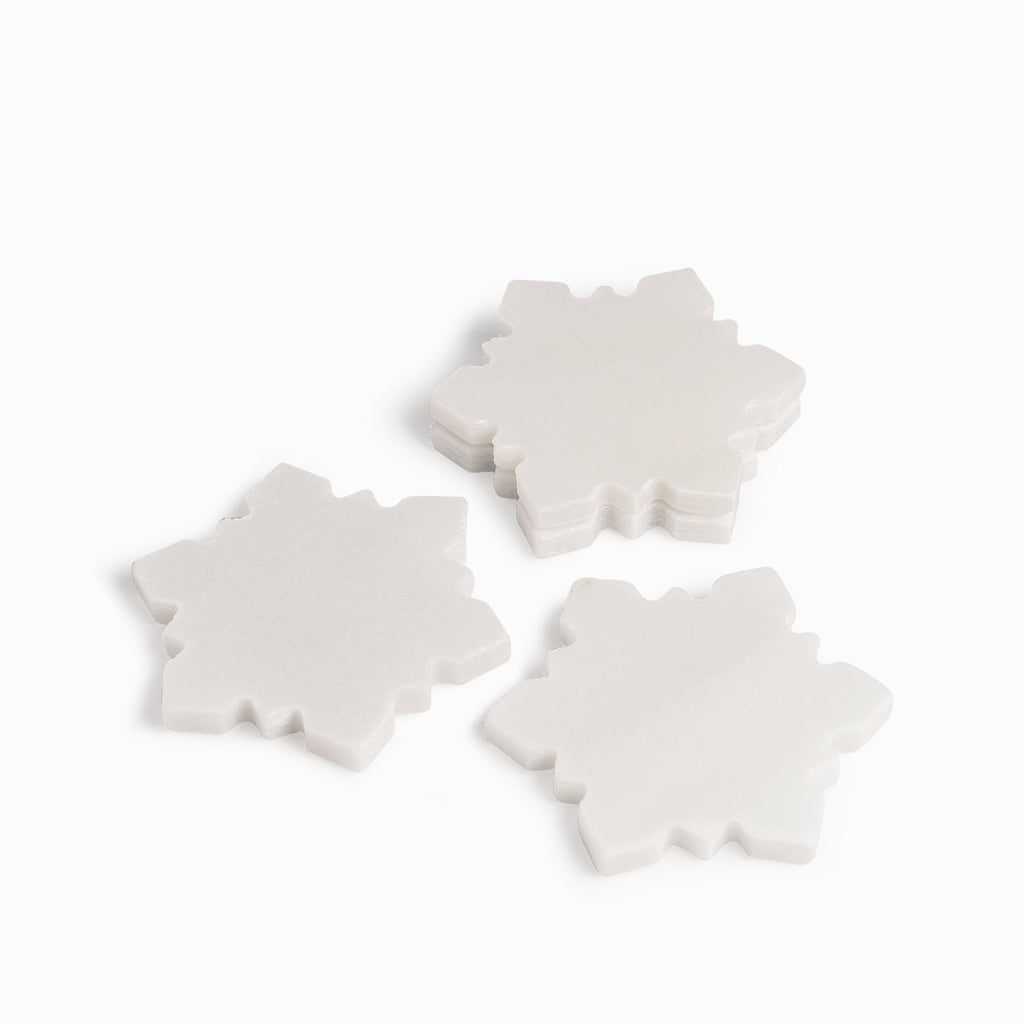 Portavasos snowflake mármol set x4