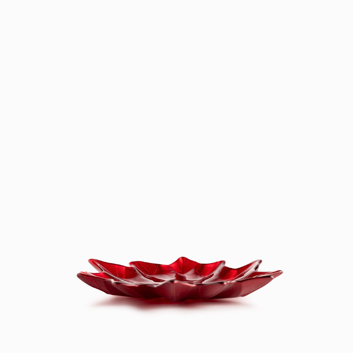 Plato poinsettia vidrio 21cm