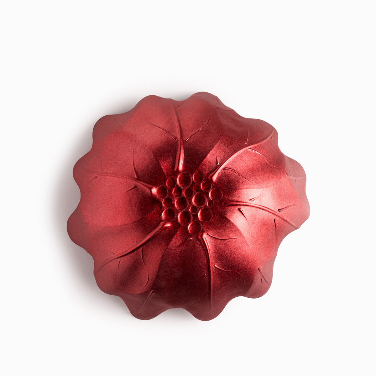 Tazón poinsettia vidrio 28cm