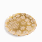 Plato base snowflake dorado 34cm