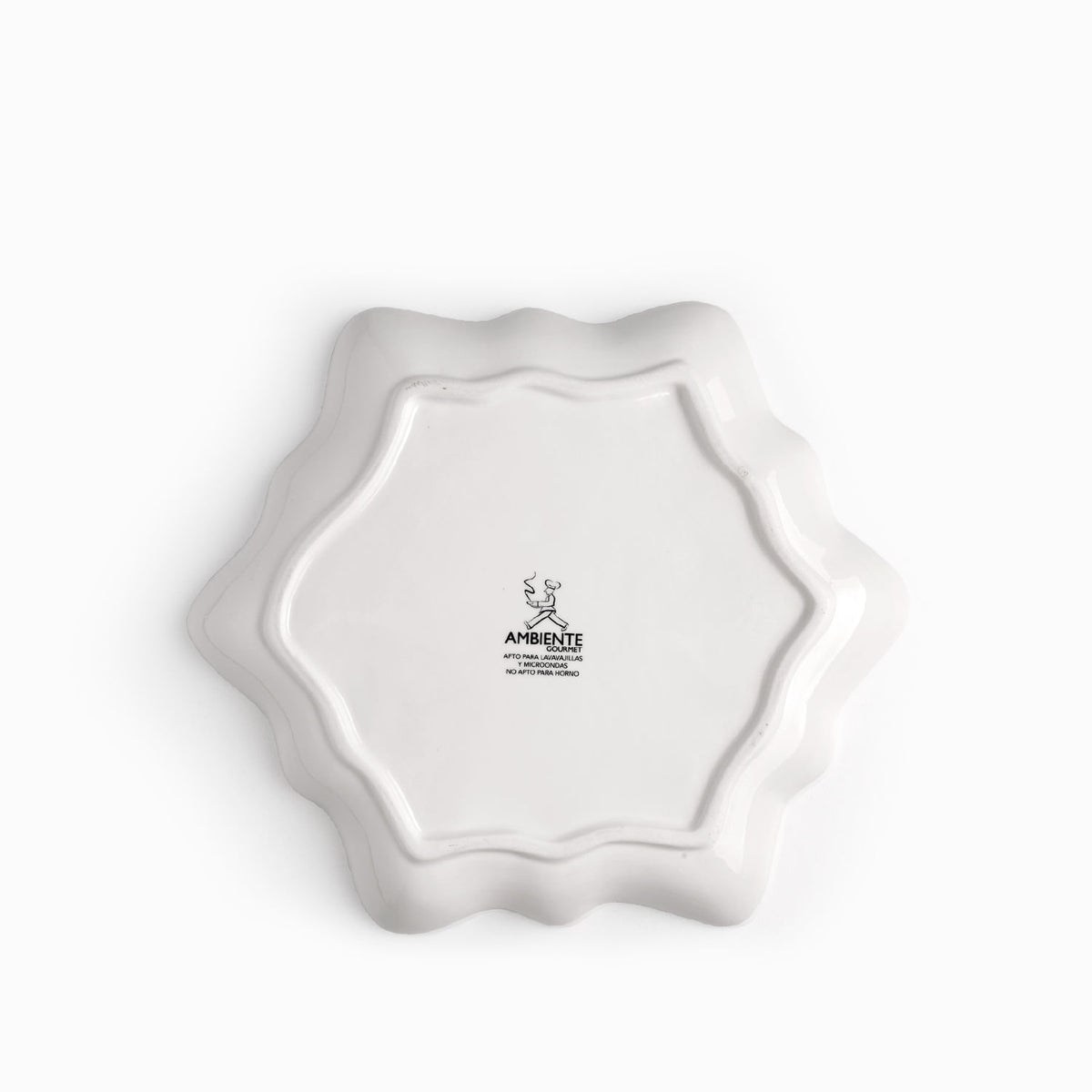 Plato snowflake blanco 24cm