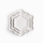 Plato snowflake blanco 24cm