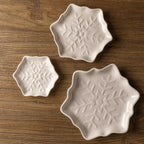 Plato snowflake blanco 24cm