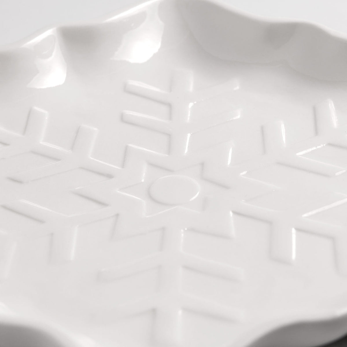 Plato snowflake blanco 24cm