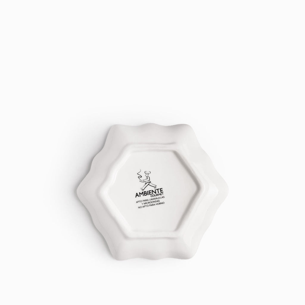 Plato snowflake blanco 14cm
