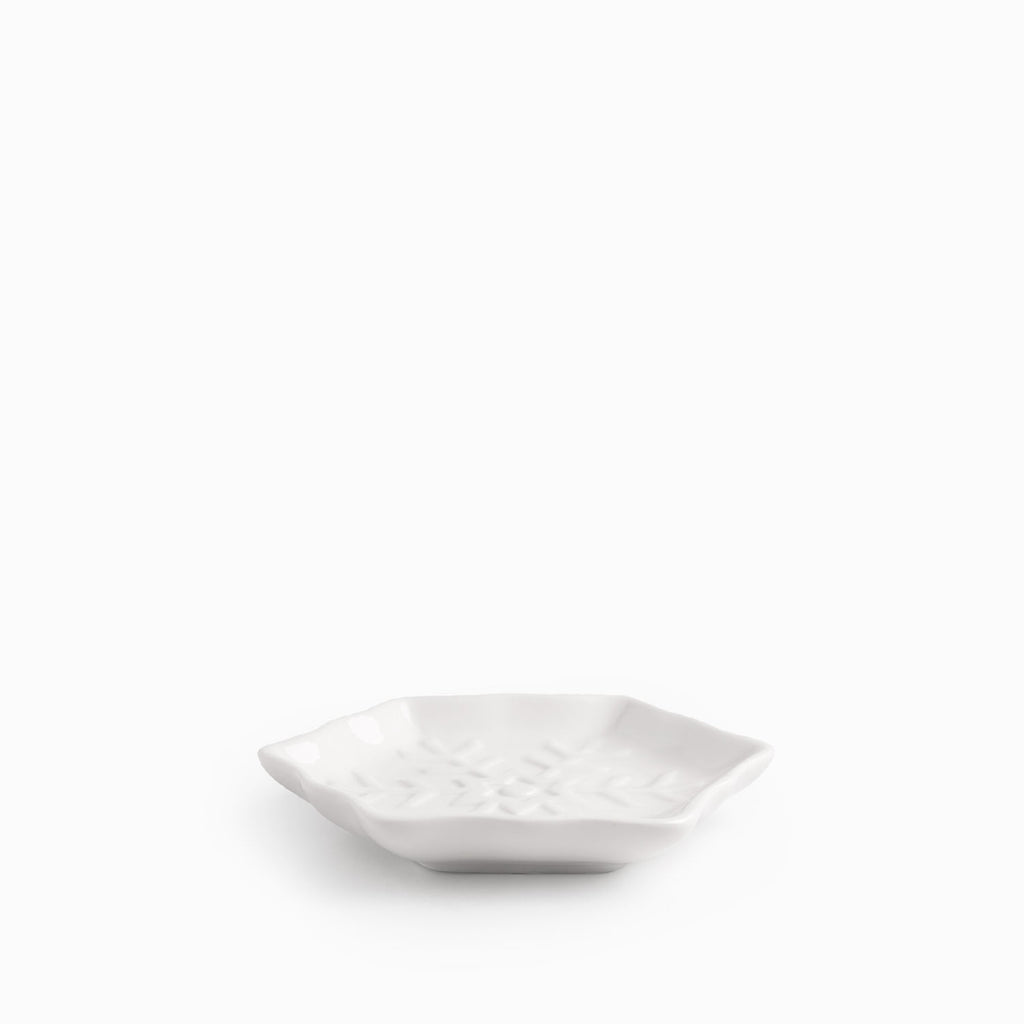 Plato snowflake blanco 14cm