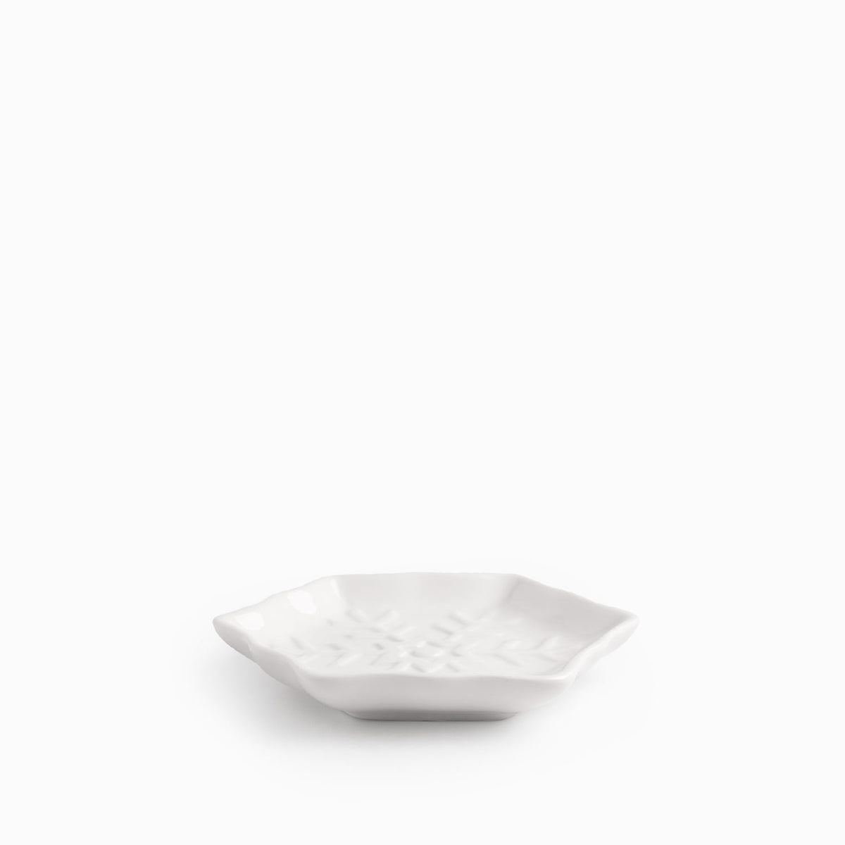 Plato snowflake blanco 14cm