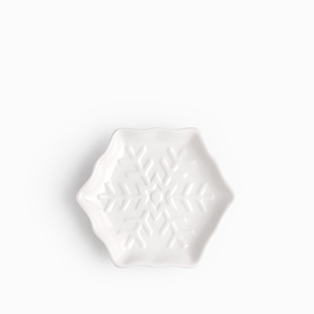 Plato snowflake blanco 14cm