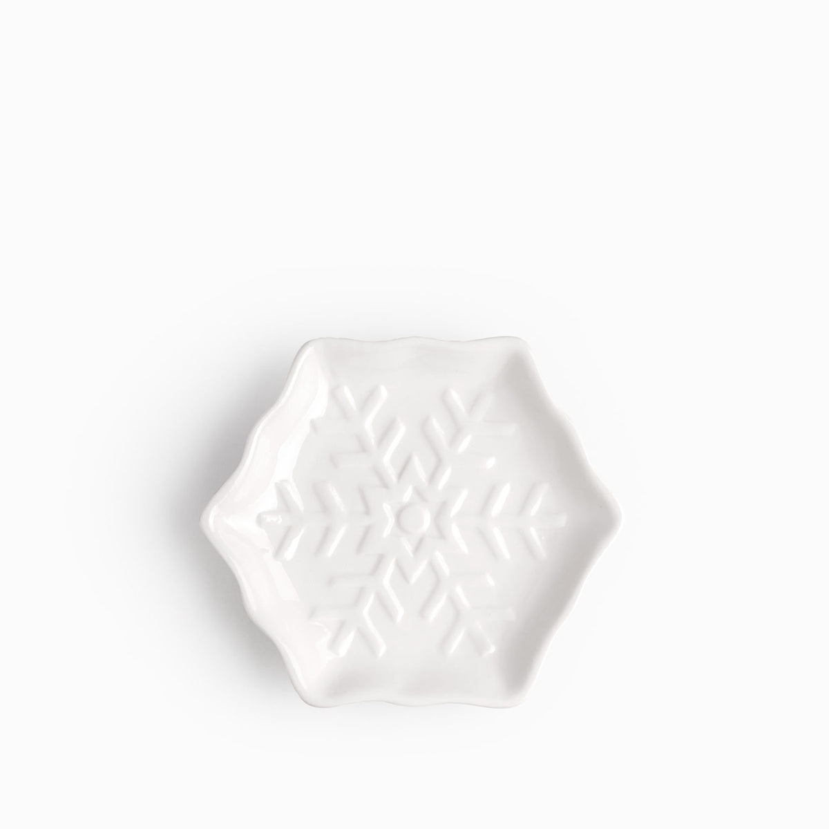 Plato snowflake blanco 14cm