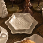 Plato snowflake blanco 14cm