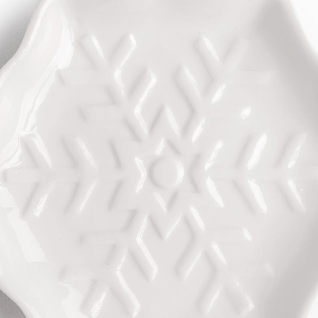 Plato snowflake blanco 14cm