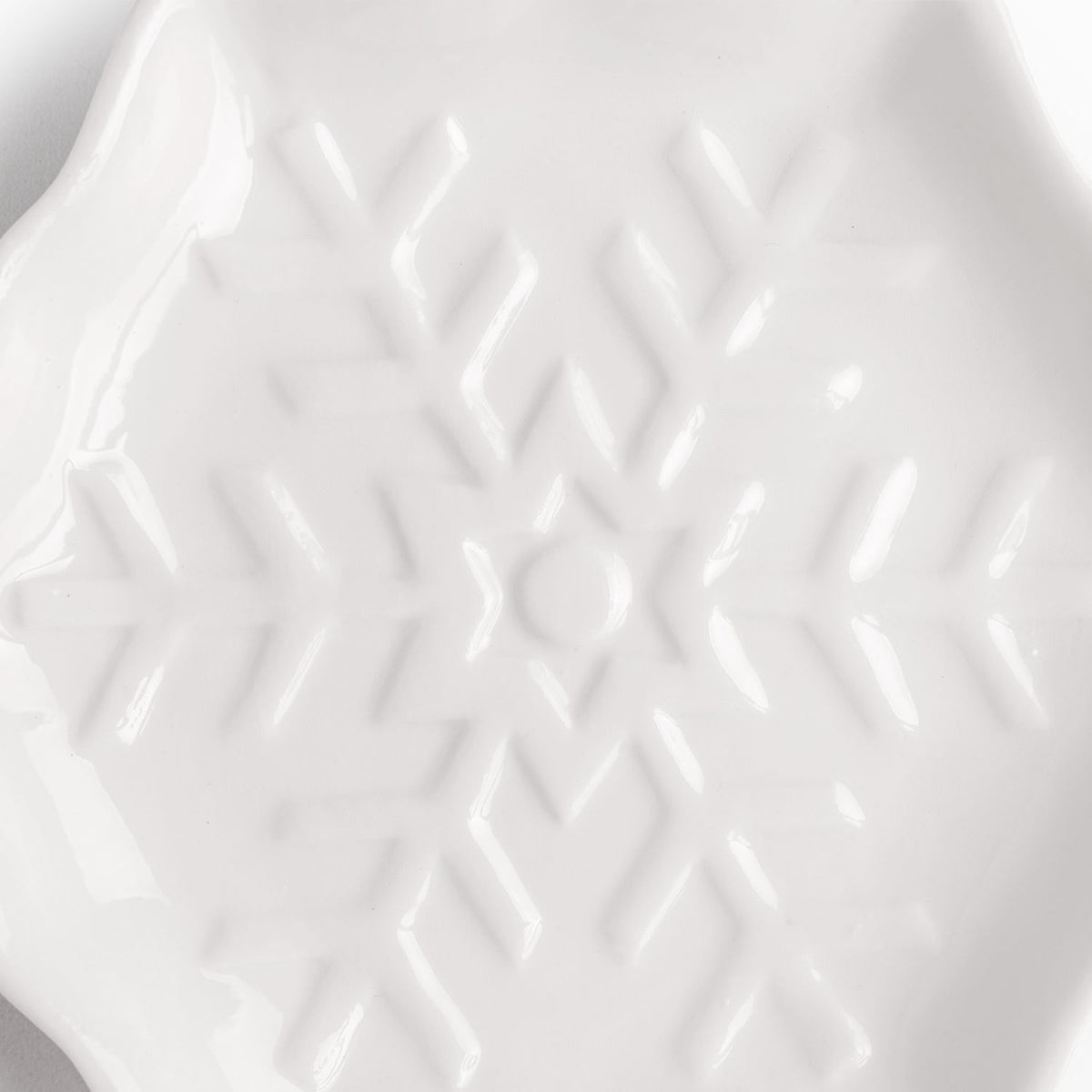 Plato snowflake blanco 14cm